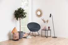 trendy fauteuil grijs velvet