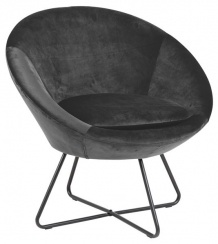 trendy fauteuil grijs velvet