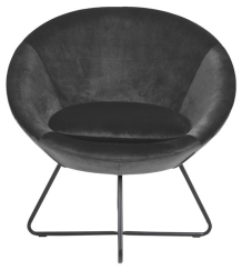 trendy fauteuil grijs velvet