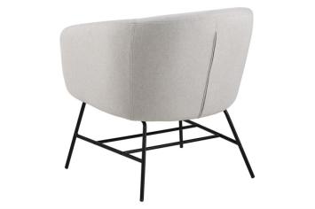 fauteuil stof licht grijs