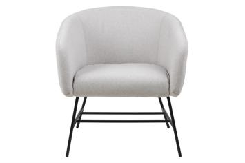 fauteuil stof licht grijs