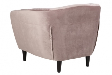 fauteuil velours rose