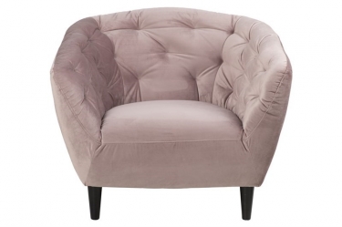 fauteuil velours rose