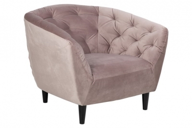 fauteuil velours rose