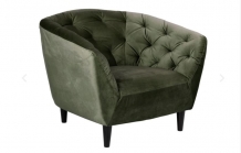 fauteuil velvet groen