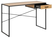 Bureau eiken kleur met lade 110 cm