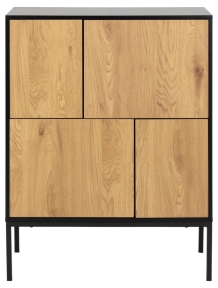 highboard kast zwart eiken 80 cm