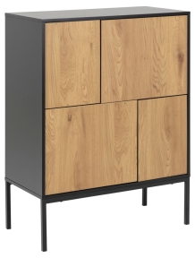 highboard kast zwart eiken 80 cm