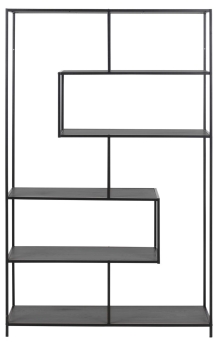 Boekenkast zwart essen 114 cm