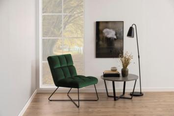 fauteuil velours groen