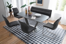 luxe uitschuifbare tafel antraciet grijs