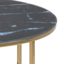 ronde salontafel zwart goud -80 cm 