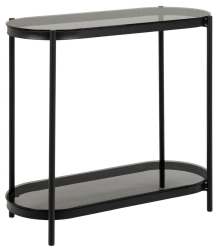 Console tafel smoked glas metaal