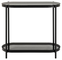 Console tafel smoked glas metaal