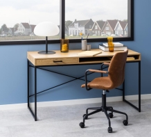 Bureau eikenlook met lade 140 cm