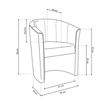 trendy fauteuil lichtbruin vintage