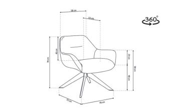 Fauteuil vegas groen draaibaar