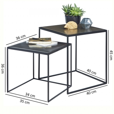 bijzettafel set 2-delig