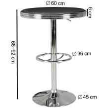 verstelbare bartafel zwart 60 cm