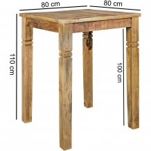 massief houten bartafel