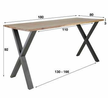 bartafel notenhout 180 cm