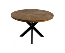 ronde tafel donker mango 120cm