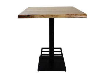 vierkante tafel mangohout bruin 80 cm