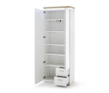 garderobe kast wit eikenlook