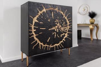 Highboard Sun zwart mangohout