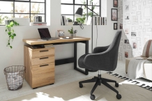 Bureau eikenlook met ladeblok 120 cm