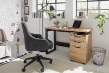 Bureau eikenlook met ladeblok 120 cm