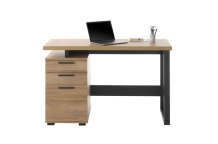 Bureau eikenlook met ladeblok 120 cm