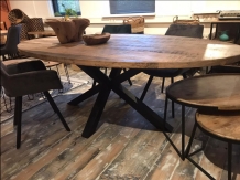 ovale tafel mangohout 200 cm