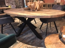 ovale tafel mangohout 200 cm