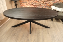 ovale mango tafel zwart 180 cm