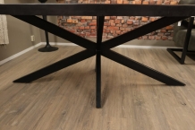 ovale mango tafel zwart 220 cm