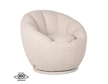 Fauteuil naturel bouclé