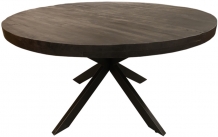 ronde tafel zwart mango 130 cm