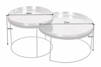 salontafel set zilver zwart