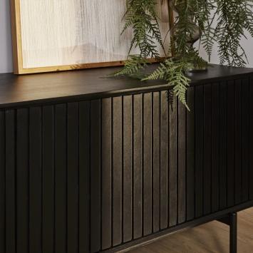 TV meubel Stripe mangohout zwart 165 cm