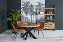 Stoere ronde tafel mango 140 cm