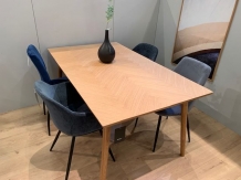 eiken eettafel visgraat 160 cm