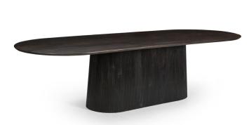 Ronde eettafel walnoot 130 cm - vrijstaand