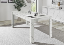 eettafel wit marmer look 180 cm