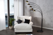 vloerlamp zwart/goud 5 lampen