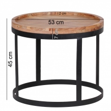 salontafel set rond acacia