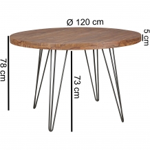 ronde eettafel massief hout