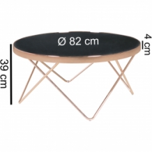 salontafel rond koper 82 cm