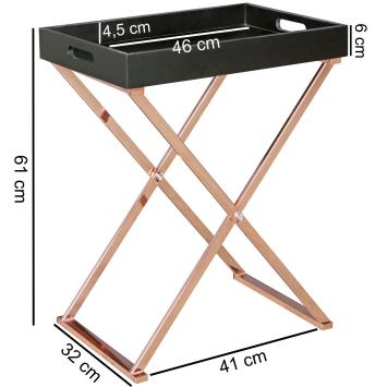 Tray tafel koper zwart