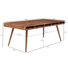 eettafel 200 cm sheesham